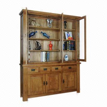 China Bookcase for Living Room and Office, Made of Solid Wood or White Oak factory