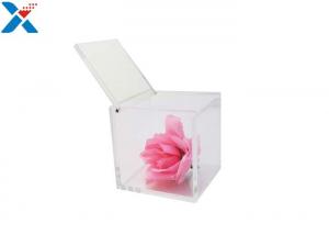 China Wedding Candy Acrylic Packaging Box Mini 2 Inch Clear Acrylic Cube Box With Lid factory