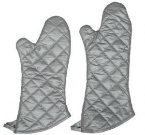 China Washable Silver Oven Mitts Heat Insulation Cut Resistant With  Firm Grip factory