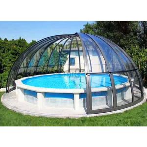 China 5m Round Large Aluminum Profiles Frame Clear PC Board For Pool Dome Tent factory