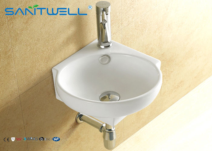 China Colored Wall Hung Basin ceramic sink product 340*340*140 mm size factory