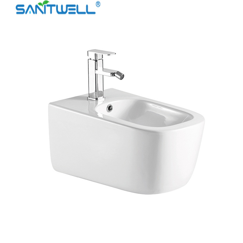 China SWJ0231 Bathroom WC pan White Wall Hung Bidet 510*350*320 mm size , Floor mounted bidet factory