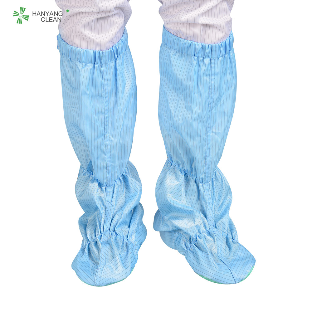 China Antistatic ESD long booties PVC soft soled long sleeve boots for cleanroom factory