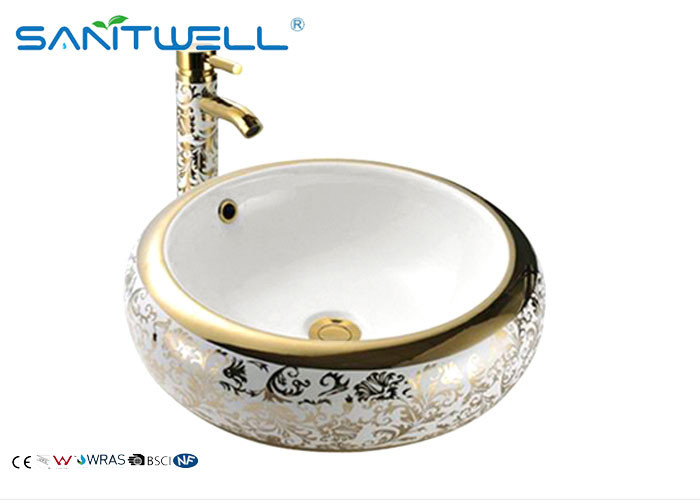 China Sanitary Ware High end ceramic Art Basin Above Counter Sink Bathroom 500*500*165mm factory