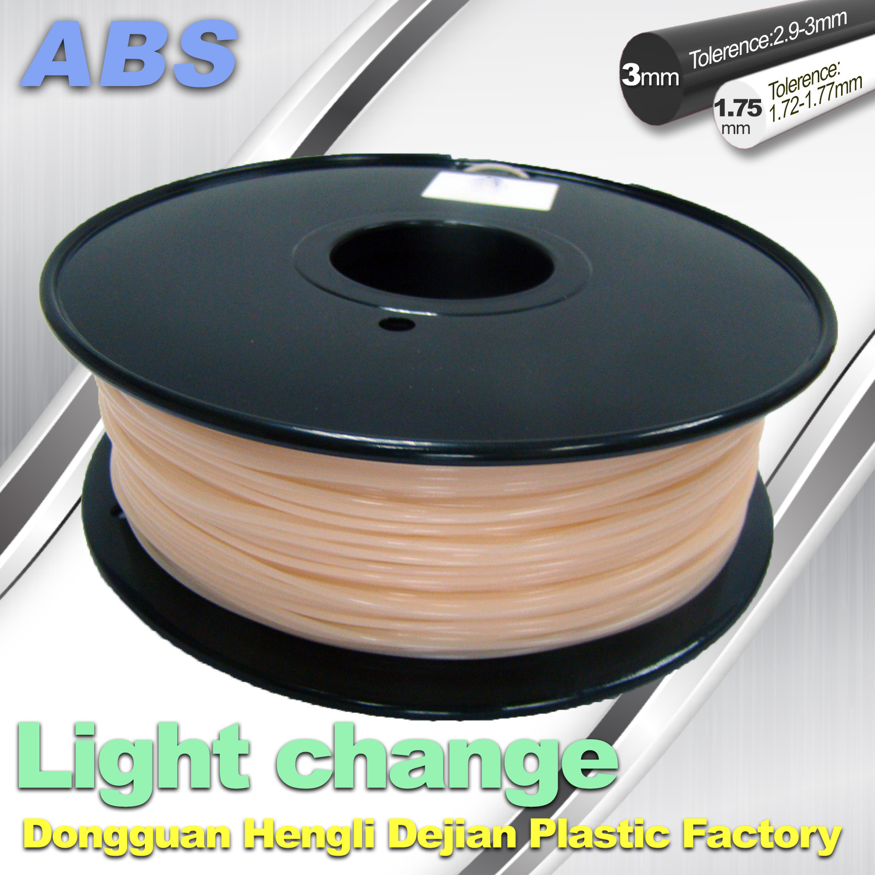 China ABS Light Change Color Changing Filament Stable In Performance factory
