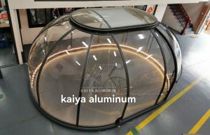 China 3.5X5m Ellipse Glamping Geodesic Dome House Aluminum Profiles For Homestay factory