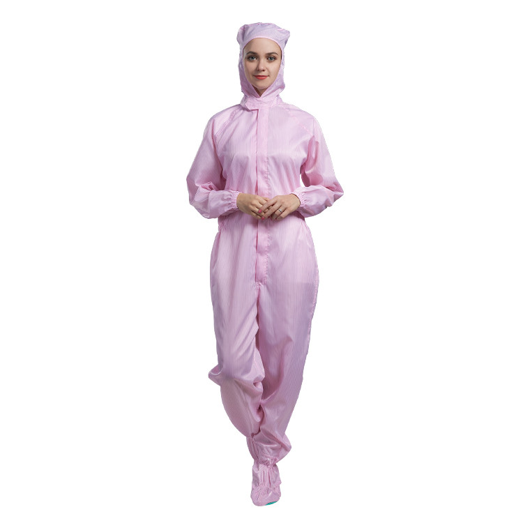 China Dust-free Clean Room Garment Hooded Esd Jumpsuit Antistatic Workwear Coverall factory