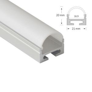 China 45mm Half Circle LED Aluminium Profile Linear Lighting Strip 180 Degree factory