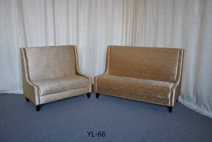 China Modern upholstered leather restaurant booth sofa (YL-66) factory