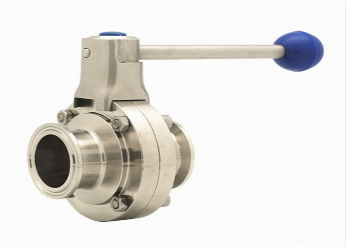 China 316L Tri Clamp Double Flanged Butterfly Valve Stainless Steel 304 factory