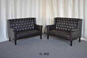 China White leather restaurant booth sofa for KTV/restaurant (YL-D08) factory