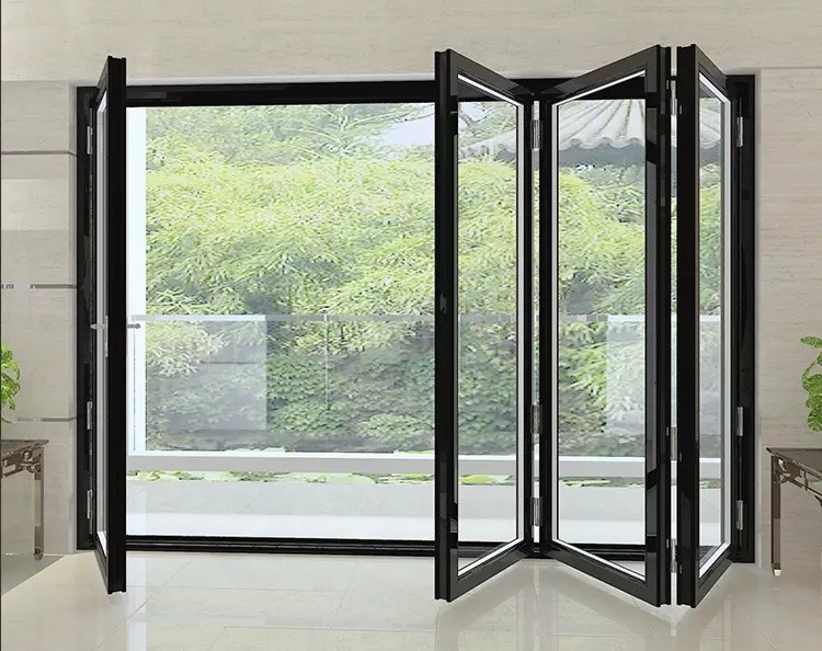China Glass Sliding Bi Folding 6063 Aluminium Door Frame Profile Thermal Insulation Waterproof factory