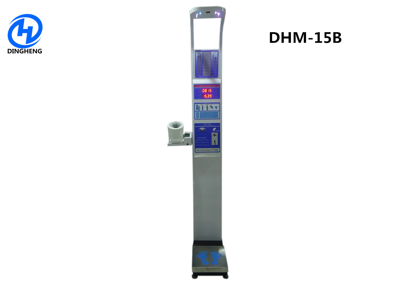China DHM-15B Blood Pressure Meter With coin machine Height and Weight Health Scale digital body weight scale factory