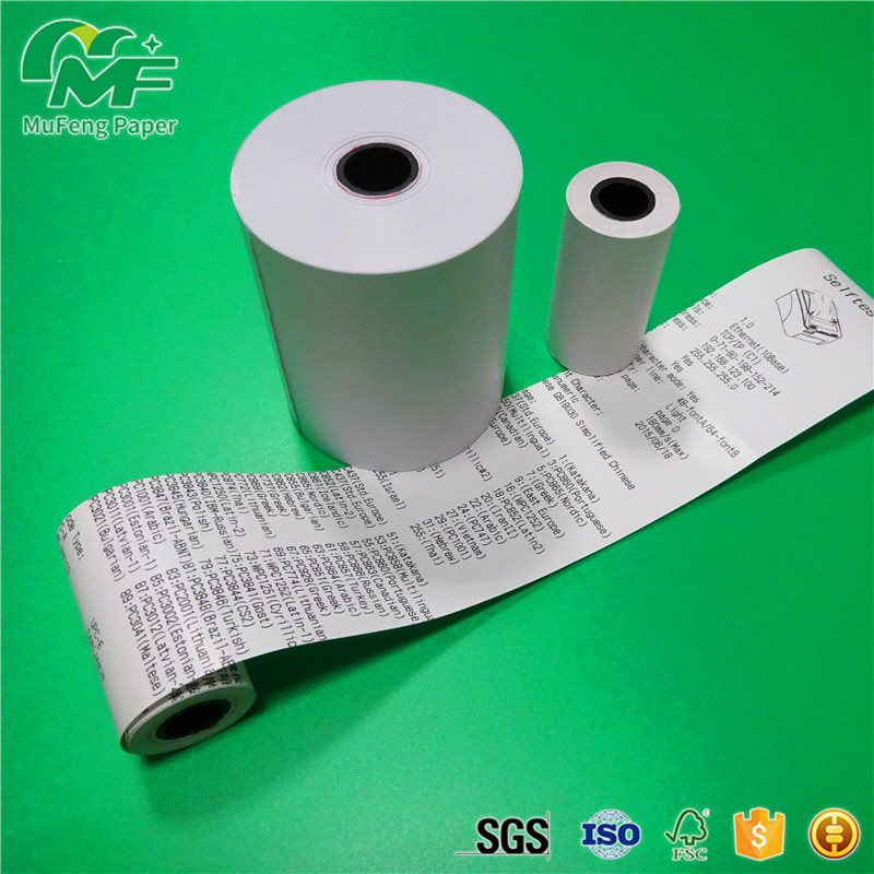 China 80*60mm Thermal Cash Register Paper Rolls for Cash Register/POS/PDQ Machine & Small Ticket Printer factory