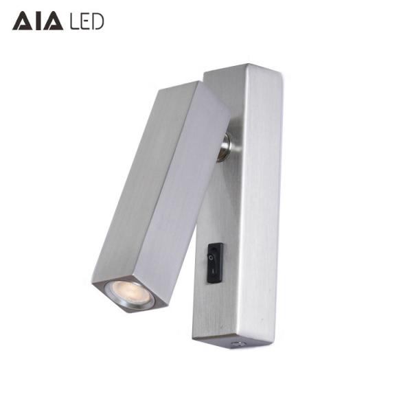 Surface mounted hotel wall reading light 3W flexible headboard wall lamp dimmable led bedside wall light
