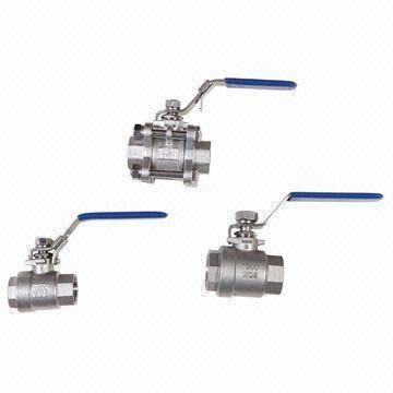 China 1 to 4-inch Stainless Steel Ball Valve with 1pc, 2pc and 3pcsTypes, Meets API/JIS/DIN/BS Standards factory