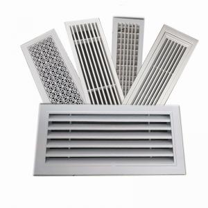 China Single Deflection Ventilation Air Grille Anodizing Aluminum Profile For Air Conditioner Cover factory
