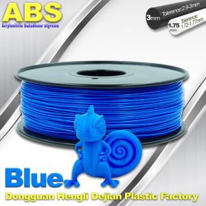 China 3D Printer Material Strength Blue Filament  , 1.75mm / 3.0mm ABS Filament Consumables factory