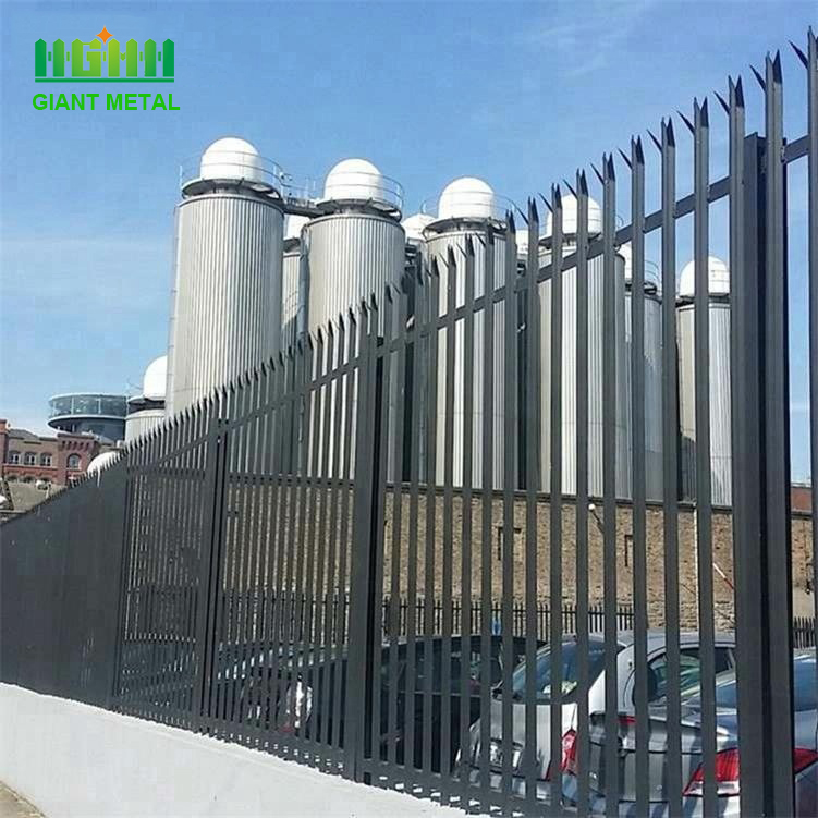 Galvanized Steel High 3.6M W Section Palisade Fencing Powder Coated