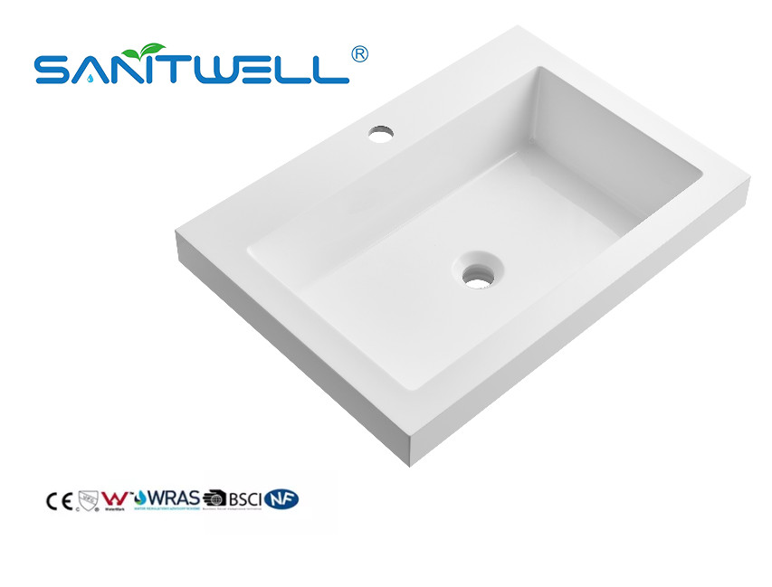 Buy cheap SWQ635 Top Quality Wholesale Factory Stone Basins Durable Rectangle Shape from wholesalers