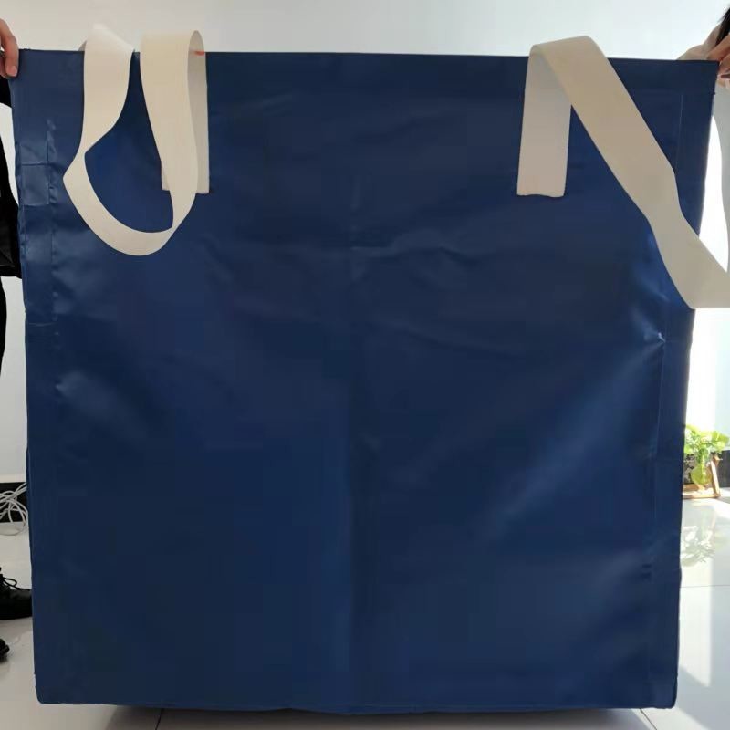 China Square Waterproof Recycled Jumbo Bag Flat Bottom / Side Discharge Design 500kg - 1500kg factory