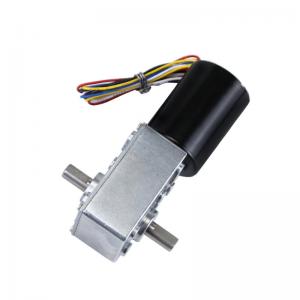 China Double Shaft Worm Brushless DC Gear Motor 12v 24v D Type 470rpm factory
