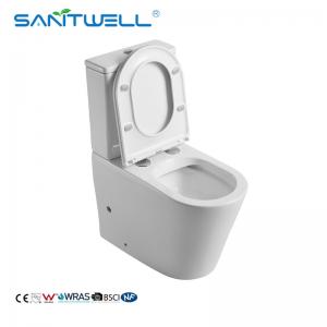 China Floor Standing WC Two Piece Rimless Close Coupled Toilet factory