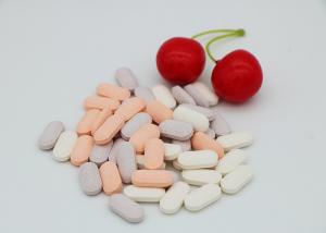China Multi Colored Vitamin C Chewable Tablets / Ascorbic Acid Effervescent Tablets factory