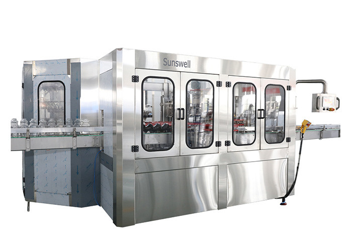 China Rotary capper SUS304 Automatic Soda Filling Machine With Touch Screen factory