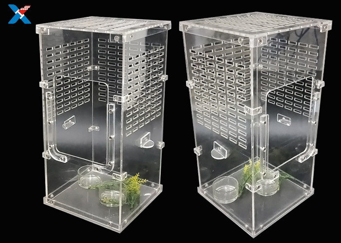 China Transparent Acrylic Modern Furniture Pet Breeding Box Plexiglass Reptile Cages factory