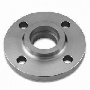 China Forged Carbon Steel Socket Flange with Yellow/Black Print and Oil/Zinc Printing factory