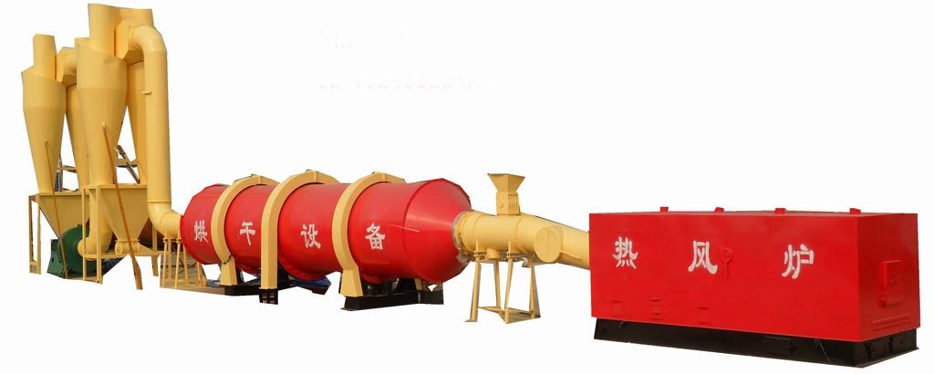 China 2.5M 2.8M Large Wood Powder Sand Rotary Drum Dryer Machine 22kw factory