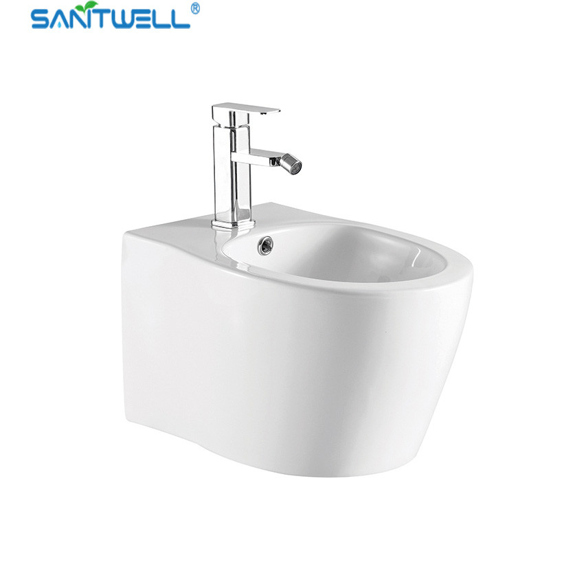 China SWJ1031 Bathroom WC pan White Wall Hung Bidet 495*365*295 mm size , Floor mounted bidet factory