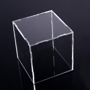 China Square Counter Acrylic Display , Case Plastic Stand Clear Storage Box Jars With Lids factory