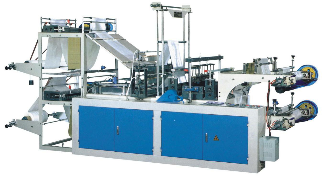 China Flat Opening Bag Forming Machine , Plastic Bag Maker Machine Eco Friendly factory