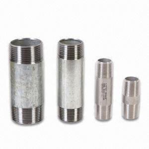 China Stainless Steel Thread Nipples, Various Materials are Available, Meets ISO, ANSI, JIS/DIN Standards factory