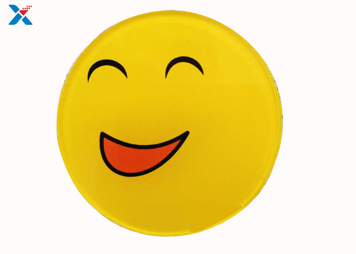 China Customized Acrylic Shapes Craft Acrylic Smiley Face Badge Acrylic KTV Bar Smile Signage factory