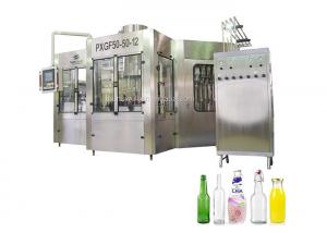 China Rinsing Filling Glass Bottle Alcoholic Carbonated Beer Can Filler Machine factory
