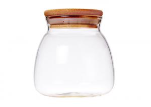 China Tea Candy Wide Mouth Glass Jars , Airtight Glass Jars Wide Mouth factory