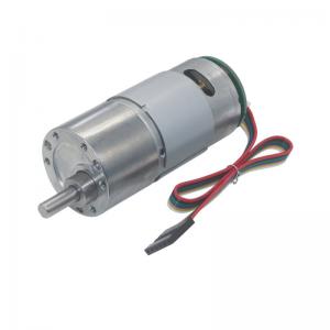 China 2000 RPM Metal Speed Reduction Gear Motor High Torque 24V DC With Encoder factory