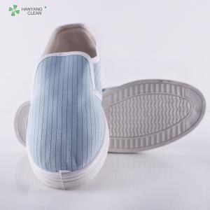 China Breathable canvas esd cleanroom work shoes with pvc sole factory