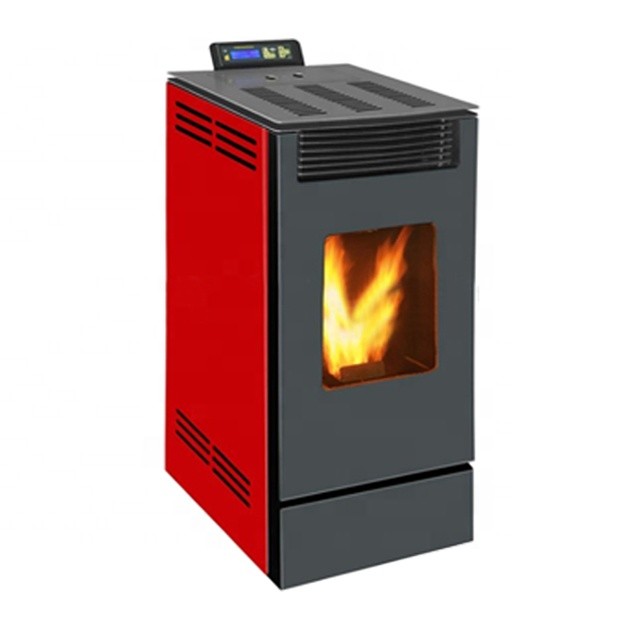 China CE ISO Red Wood Pellet Stove 10KW Pellet Heater Indoor factory