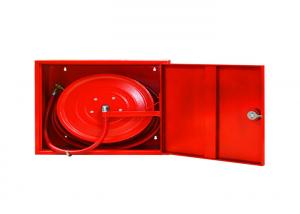 China Solid Door Red Color OEM 130Kg Fire Hose Reel Cabinet factory
