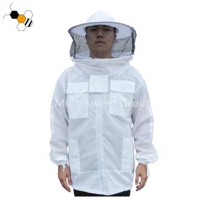 China Cotton Polyester Bee Veil And Jacket Beekeeping Protective Clothing factory