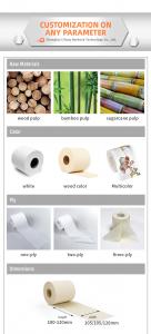 China Bathroom 13.5g 100mm Tissue Napkin Paper Jumbo Roll Toilet Paper factory