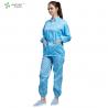 Buy cheap Polyester Fiber ESD Antistatic Suit Jacket Reusable Blue Cleanroom from wholesalers