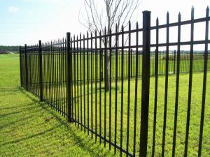 China 2.03m Pvc Coated Black Wrought Iron Fence Panels Security factory