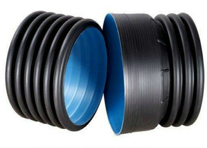 China 1.6Mpa Black Double Wall PE Pipe Fittings HDPE Light Weight factory
