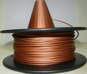 China Metal Copper Filament 1.75 3.0mm Metal 3d Printing Filament Natural Copper Filament factory