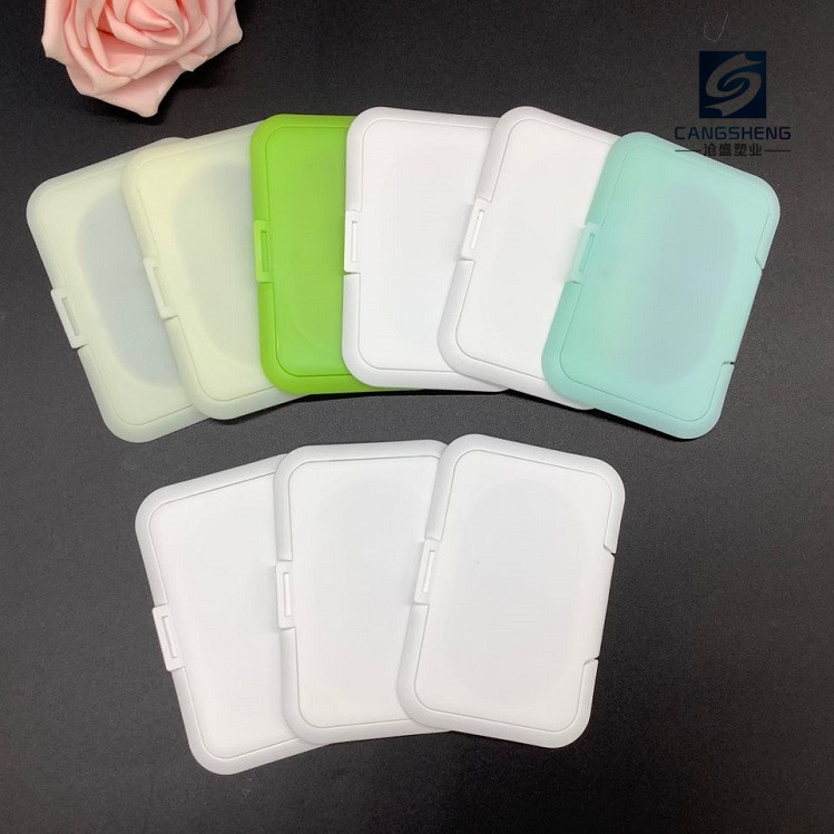 China PS Reusable Baby Wipe Lids Cover 100mm Rectangle Shape factory